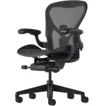Кресло эргономичное Herman Miller Aeron C Large черный сетка с подголов. крестов. пластик Кресло эргономичное Herman Miller Aeron C Large черный сетка с подголов. крестов. пластик