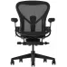 Кресло эргономичное Herman Miller Aeron C Large черный сетка с подголов. крестов. пластик