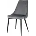 Стул для дома Domfy ДК Дуглас_2 комплект 2шт серый Italia 26 металл черный на ножках (ДК-ДУГЛАС_1/ИТ-26_2)
