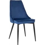 Стул для дома Domfy ДК Дуглас_2 комплект 2шт синий Italia 17 металл черный на ножках (ДК-ДУГЛАС_1/ИТ-17_2)