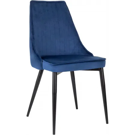 Стул для дома Domfy ДК Дуглас_2 комплект 2шт синий Italia 17 металл черный на ножках (ДК-ДУГЛАС_1/ИТ-17_2)