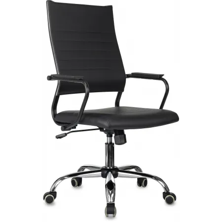 Кресло руководителя Бюрократ CH BALANCE SL Line черный экокожа крестов. металл хром