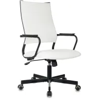 Кресло руководителя Бюрократ CH BALANCE белый экокожа крестов. металл черный Кресло руководителя Бюрократ CH BALANCE белый экокожа крестов. металл черный