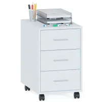 Тумба Сокол КТ-350 подкатная под оргтехнику 387x560x634мм белый (00-00016336)