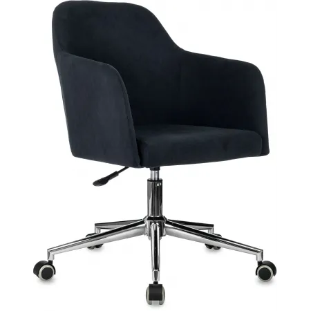 Кресло Бюрократ CH-395SL черный Alfa Black крестов. металл хром