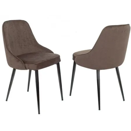 Стул для дома Бюрократ CH-K3_2 комплект 2шт коричневый Light 10 металл черный на ножках (CH-K3_1/LT10_2)
