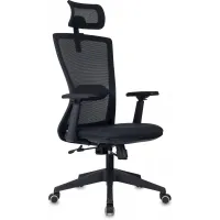 Кресло эргономичное Бюрократ MC-811S-H черный Elastic-102 сетка/ткань с подголов. крестов. пластик Кресло эргономичное Бюрократ MC-811S-H черный Elastic-102 сетка/ткань с подголов. крестов. пластик