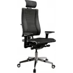 Кресло руководителя эргономичное Метта Yoga 4DF B2-14D - YM93+Infinity черный сиденье черный сет./экокожа с подголов. крестов. алюминий хром