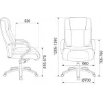 Кресло руководителя Бюрократ T-9925SL Fabric темно-серый Holland 18 крестов. металл хром