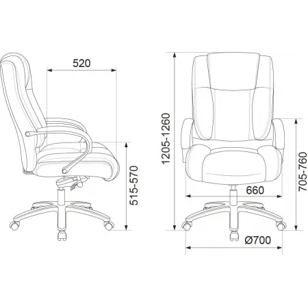 Кресло руководителя Бюрократ T-9925SL Fabric темно-серый Holland 18 крестов. металл хром