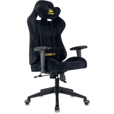 Кресло игровое Zombie 51 черный Light-20 крестов. пластик
