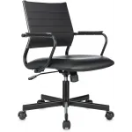 Кресло Бюрократ CH Balance-Low черный экокожа низк.спин. крестов. металл