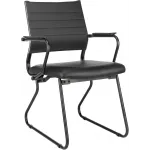 Кресло Бюрократ CH Balance-AV Line черный экокожа полозья металл