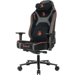 Кресло игровое A4Tech Bloody GC-680 черный/серый искусственная замша с подголов. крестов. металл