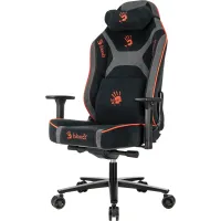 Кресло игровое A4Tech Bloody GC-680 черный/серый искусственная замша с подголов. крестов. металл