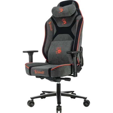 Кресло игровое A4Tech Bloody GC-680 серый/черный искусственная замша с подголов. крестов. металл