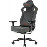 Кресло игровое эргономичное A4Tech Bloody GC-660 серый искусственная замша с подголов. крестов.