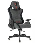 Кресло игровое A4Tech Bloody GC-580 серый/черный искусственная замша с подголов. крестов.