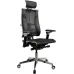 Кресло руководителя эргономичное Метта Yoga Spine Triumph B2 (Черный CC.50.15.13A) Infinity Easy Clean экокожа/сетка с подголов. крестов. алюминий хром