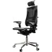 Кресло руководителя эргономичное Метта Yoga Spine Triumph B2 (Черный CC.50.15.13A) Infinity Easy Clean экокожа/сетка с подголов. крестов. алюминий хром