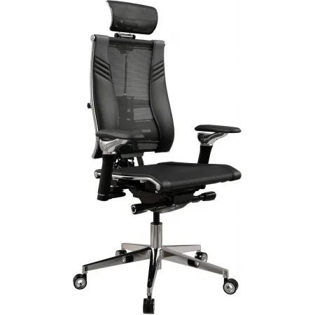 Кресло руководителя эргономичное Метта Yoga Spine Triumph B2 (Черный CC.50.15.13A) черный сиденье черный сет./экокожа с подголов. крестов.5-луч. металл хром Кресло руководителя эргономичное Метта Yoga Spine Triumph B2 (Черный CC.50.15.13A) черный сиденье черный сет./экокожа с подголов. крестов.5-луч. металл хром