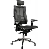 Кресло руководителя эргономичное Метта Yoga Spine Triumph L2 (M06) черный сиденье черный сет./экокожа с подголов. крестов.5-луч. металл хром Кресло руководителя эргономичное Метта Yoga Spine Triumph L2 (M06) черный сиденье черный сет./экокожа с подголов. крестов.5-луч. металл хром