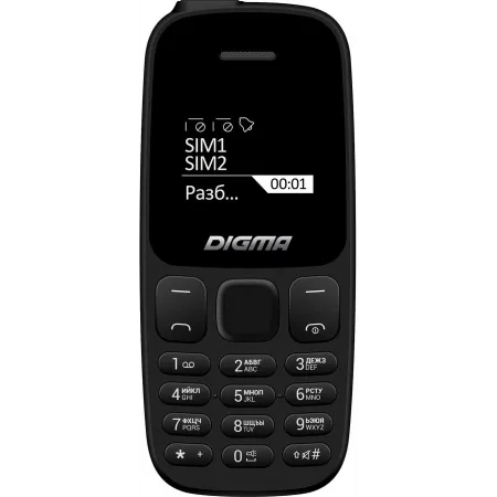 Мобильный телефон Digma A106 Linx 32Mb черный моноблок 2Sim 1.44" 68x98 GSM900/1800