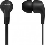 Гарнитура внутриканальные Philips TAE1105BK/00 1.2м черный проводные в ушной раковине