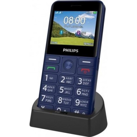 Мобильный телефон Philips E207 Xenium 32Mb синий моноблок 2Sim 2.31" 240x320 Nucleus 0.08Mpix GSM900/1800 GSM1900 FM microSD max32Gb