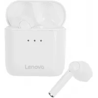Гарнитура вкладыши Lenovo QT83 белый беспроводные bluetooth в ушной раковине