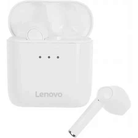 Гарнитура вкладыши Lenovo QT83 белый беспроводные bluetooth в ушной раковине