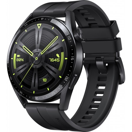 Смарт-часы Huawei Watch GT 3 JPT-B29 46мм 1.43" AMOLED корп.черный рем.черный разм.брасл.:140-210мм (55028464)