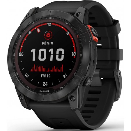 Смарт-часы Garmin Fenix 7X Solar 51мм 1.45" LCD корп.темно-серый рем.черный разм.брасл.:125-200мм (010-02541-01)