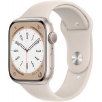 Смарт-часы Apple Watch Series 8 А2771 45мм OLED корп.сияющая звезда рем.сияющая звезда разм.брасл.:M/L (MNUQ3LL/A)