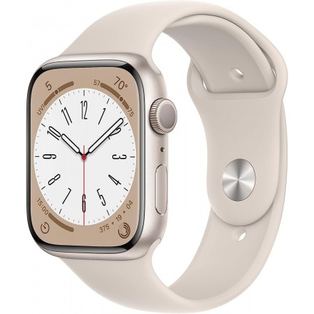 Смарт-часы Apple Watch Series 8 А2771 45мм OLED корп.сияющая звезда рем.сияющая звезда разм.брасл.:M/L (MNUQ3LL/A)