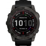 Смарт-часы Garmin Fenix 7X 1.4" корп.серый рем.черный (010-02541-11)