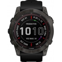 Смарт-часы Garmin Fenix 7X 1.4" корп.серый рем.черный (010-02541-11)