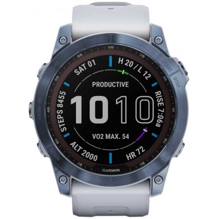 Смарт-часы Garmin Fenix 7X 1.4" корп.синий рем.белый (010-02541-15) Смарт-часы Garmin Fenix 7X 1.4" корп.синий рем.белый (010-02541-15)