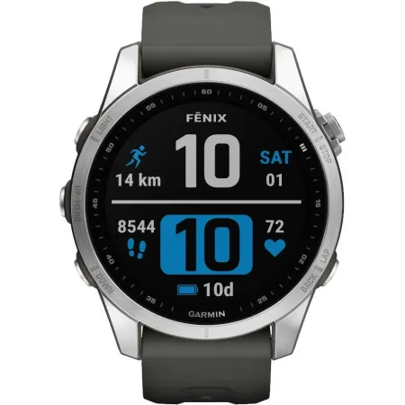 Смарт-часы Garmin Fenix 7S 1.2" корп.серый рем.черный (010-02539-01)