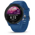 Смарт-часы Garmin Forerunner 255 33мм 1.3" корп.черный силикон рем.синий (010-02641-11)