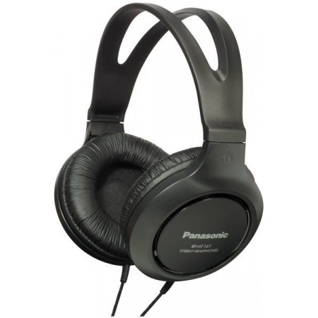 Наушники мониторные Panasonic RP-HT161E-K 2м черный проводные оголовье