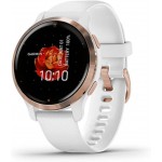 Смарт-часы Garmin Venu 2S AMOLED корп.розовое золото рем.белый разм.брасл.:110-175мм (010-02429-13)