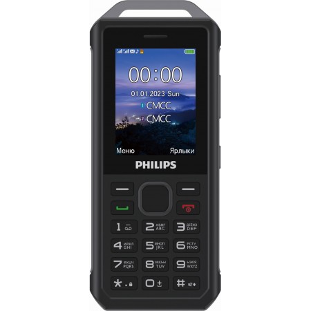 Мобильный телефон Philips E2317 Xenium темно-серый моноблок 2Sim 2.4" 240x320 Nucleus 0.3Mpix GSM900/1800 MP3 FM microSDHC max32Gb