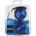 Гарнитура накладные Sony MDR-ZX310AP 1.2м голубой проводные оголовье