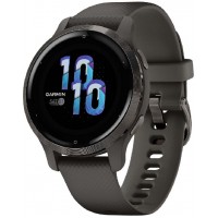 Смарт-часы Garmin Venu 2S 27.9мм 1.2" AMOLED корп.черный рем.графитовый разм.брасл.:110-175мм (010-02429-10)