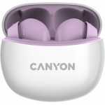 Гарнитура вкладыши Canyon TWS-5 фиолетовый беспроводные bluetooth в ушной раковине (CNS-TWS5PU)