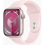 Смарт-часы Apple Watch Series 9 A2980 45мм OLED корп.розовый Sport Band рем.светло-розовый разм.брасл.:160-210мм (MR9H3ZP/A)