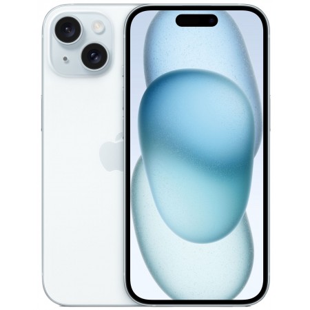 Смартфон Apple A3090 iPhone 15 256Gb голубой моноблок 3G 4G 1Sim 6.1" 1179x2556 iOS 17 48Mpix 802.11 a/b/g/n/ac/ax NFC GPS GSM900/1800 TouchSc Protect