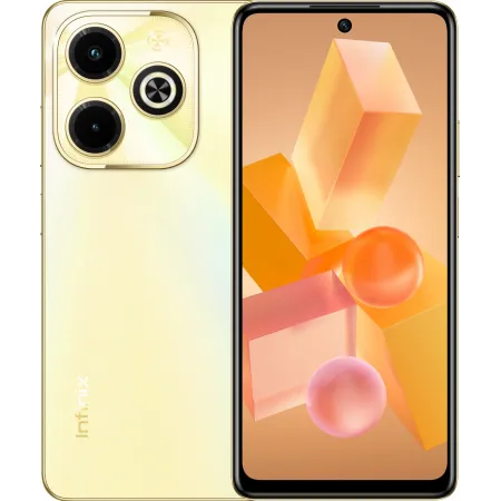 Смартфон Infinix X6528B Hot 40i 256Gb 8Gb золотой моноблок 3G 4G 2Sim 6.56" 720x1612 Android 13 50Mpix 802.11 a/b/g/n/ac NFC GPS GSM900/1800 GSM1900 TouchSc Protect FM A-GPS microSD max2048Gb