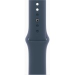 Смарт-часы Apple Watch Series 9 A2978 41мм OLED корп.серебристый Sport Band рем.синий разм.брасл.:130-180мм (MR903LL/A)